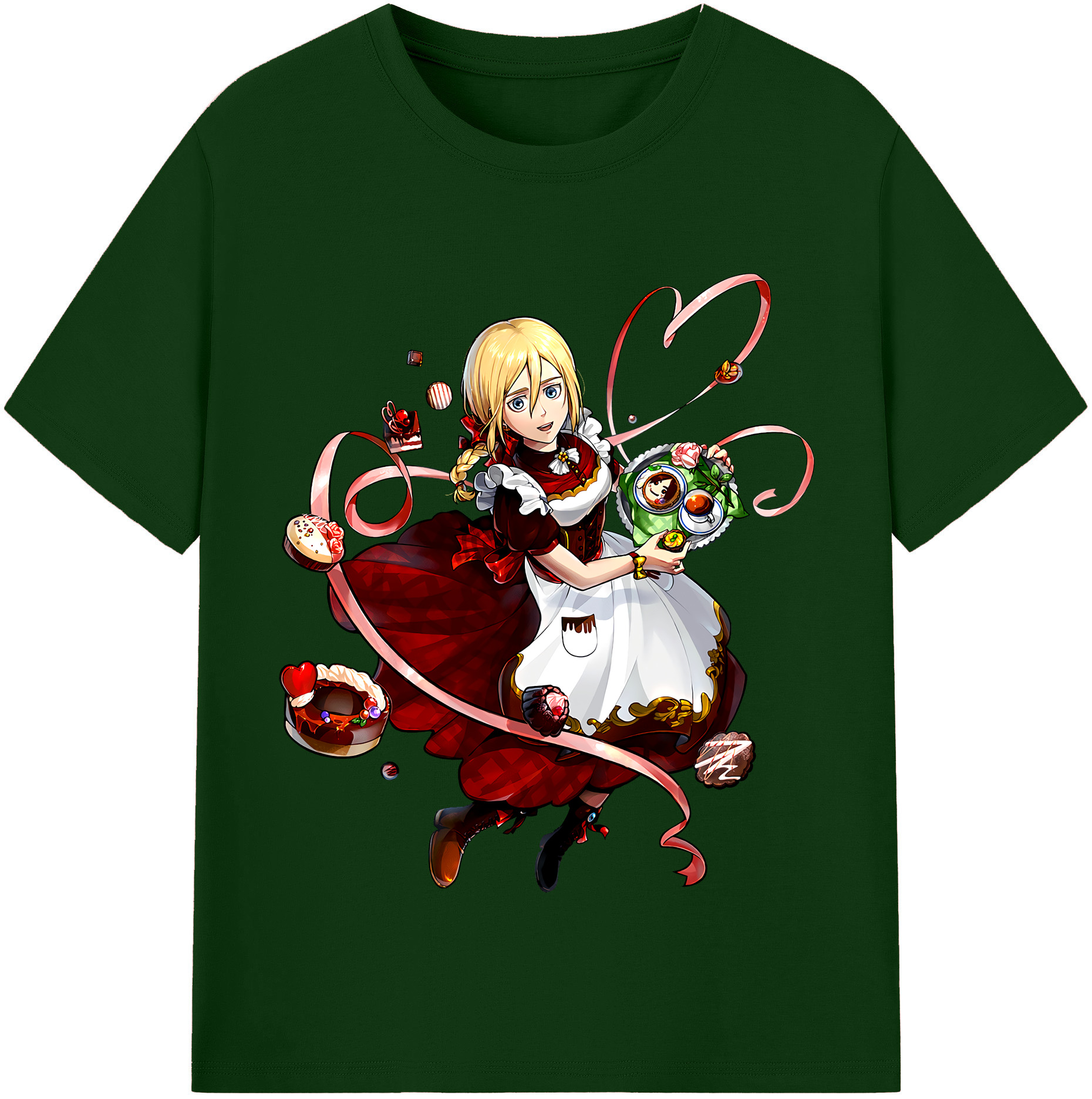 （画像用） 進撃の巨人 クリスタ·レンズ Attack on Titan Christa Lenz 綿100％半袖Tシャツ（フロントプリント）